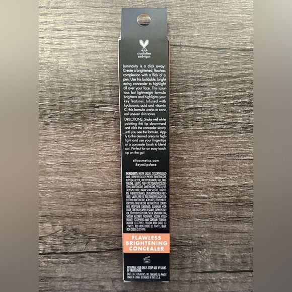 E.L.F. Flawless Brightening Concealer Tan 45N With Neutral Warm Undertones - Picture 2 of 8